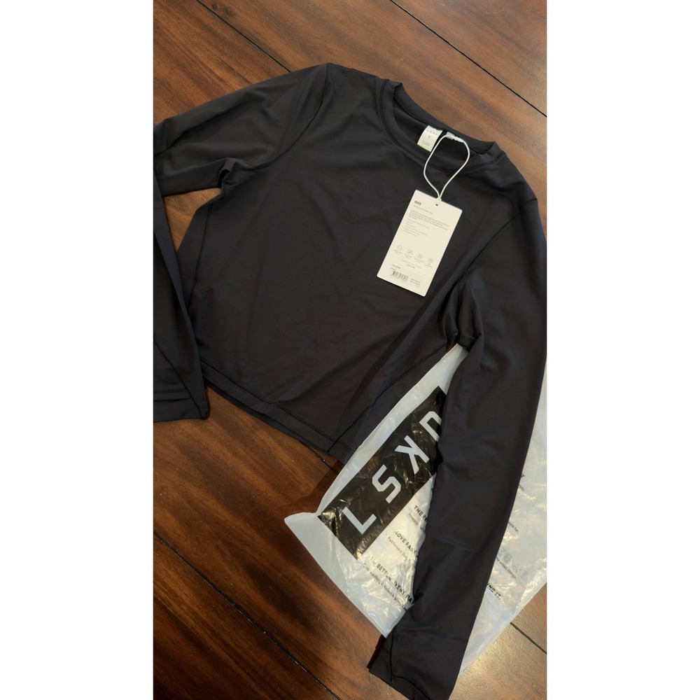 LSKD All Day Long Sleeve Tee Black Training Top WALS02466 Womens Small NEW, NWT
